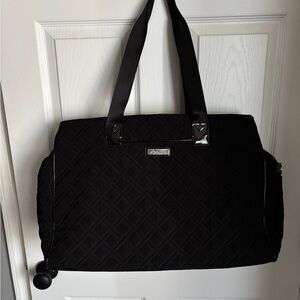 Vera Bradley Classic Weekender
Black Quilted Travel/Work
Overnight Tote Bag